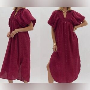 Elegant Burgundy Maxi Dress
